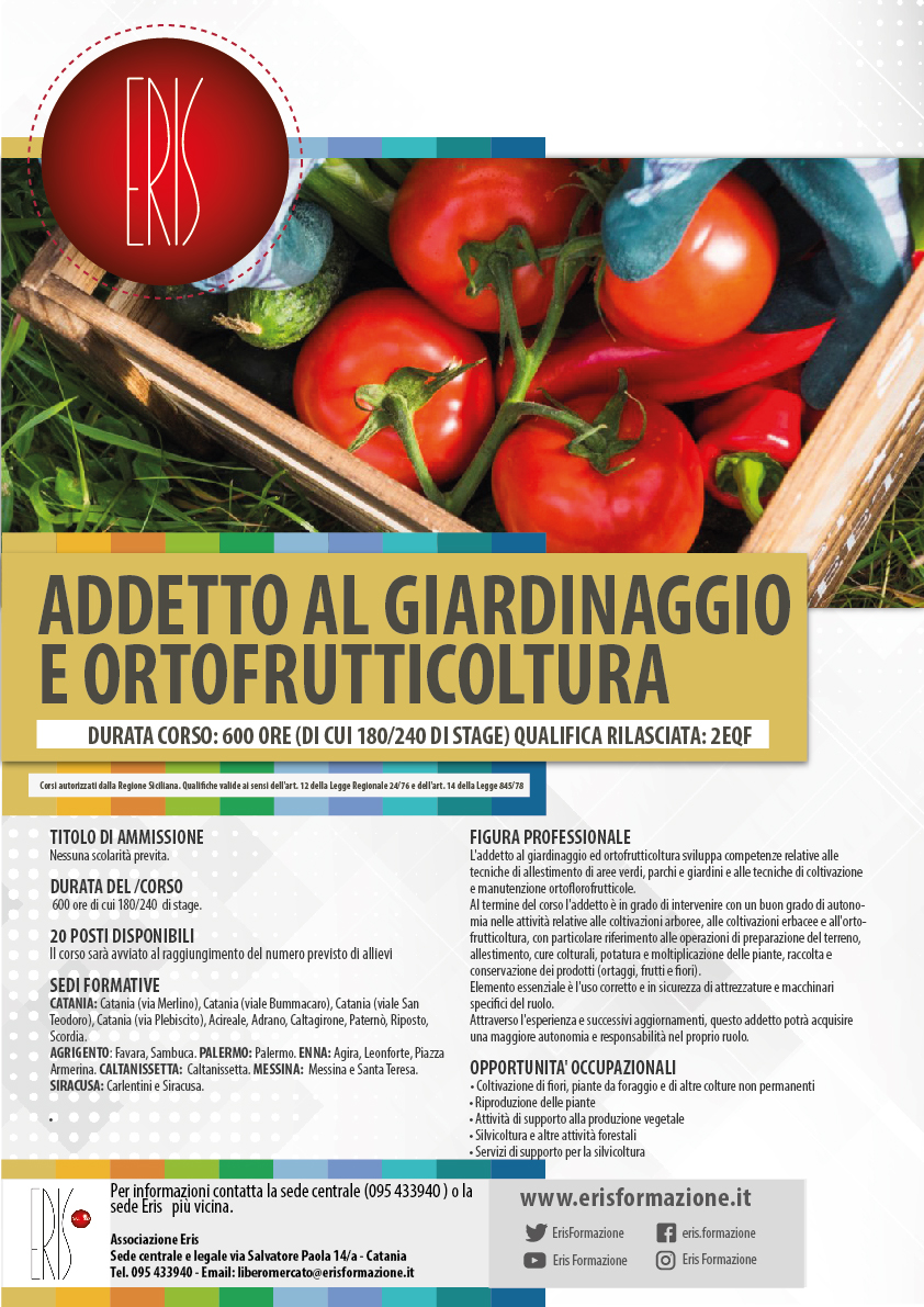 GIARDINAGGIO E ORTOFRUTTICOLTURADARIVEDERE Tavola disegno 1